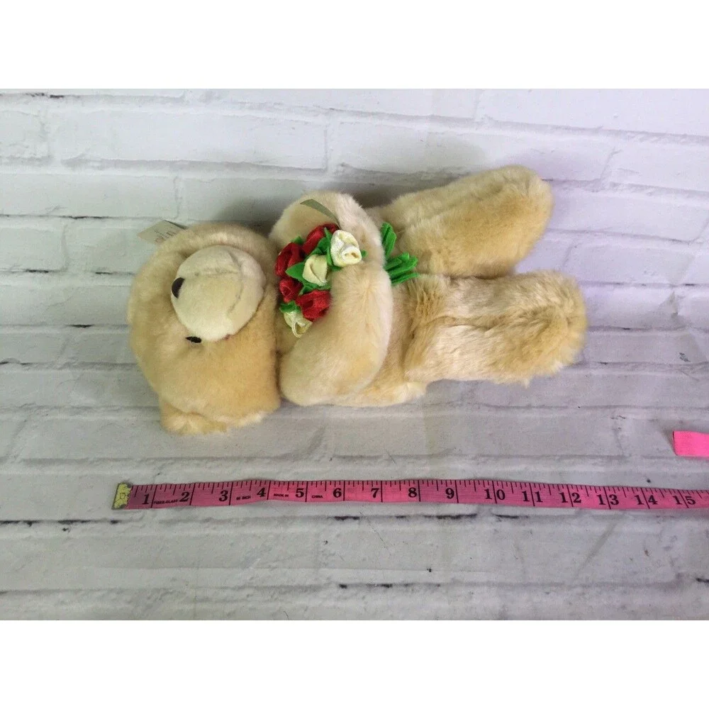Hallmark Forever Friends Original Cute Bear Holding Roses Plush Stuffed Animal
